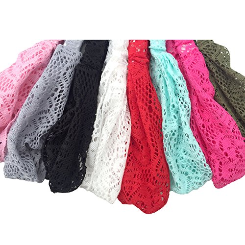 Image of DRESHOW 8 Pack Headbands for Women Yoga Knotted Headbands Elastic Criss Cross Hair Accessories Sports Head Wrap Non Slip