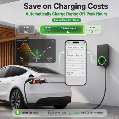 Image of Autel Level 2 Home Smart EV Charger NACS, Up to 50Amp, Hardwired 240V EV Charge Station, Indoor /Outdoor Car Charging Station, Flexible 25-Foot Cable, Compatible with Tesla