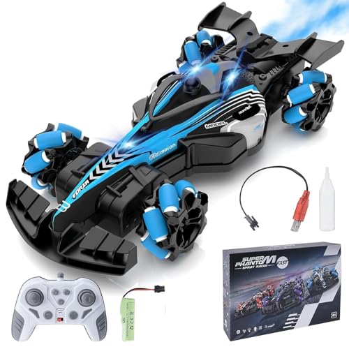 Image of Amitasha Remote Control Car | 2.4Ghz Rc Drifting Car 4x4 Birthday Gift, Long Range, F1 Music and Spray Remote Control Stunt Car for 3+ Boy