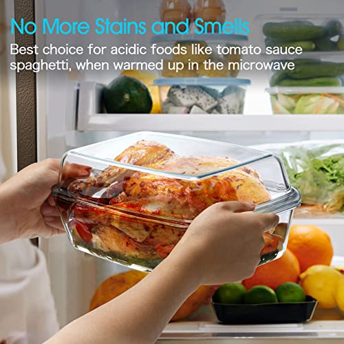 3 Liter Rectangular Glass Casserole Dish With Glass Lid Glass Bakeware Glass Microwave Casserole Dish Lidded Oven Cookware #TOP5