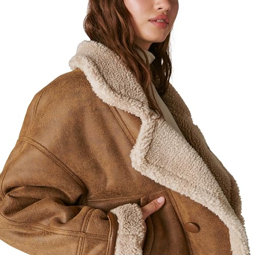 Lucky Brand Women's Faux Shearling Moto Jacket3