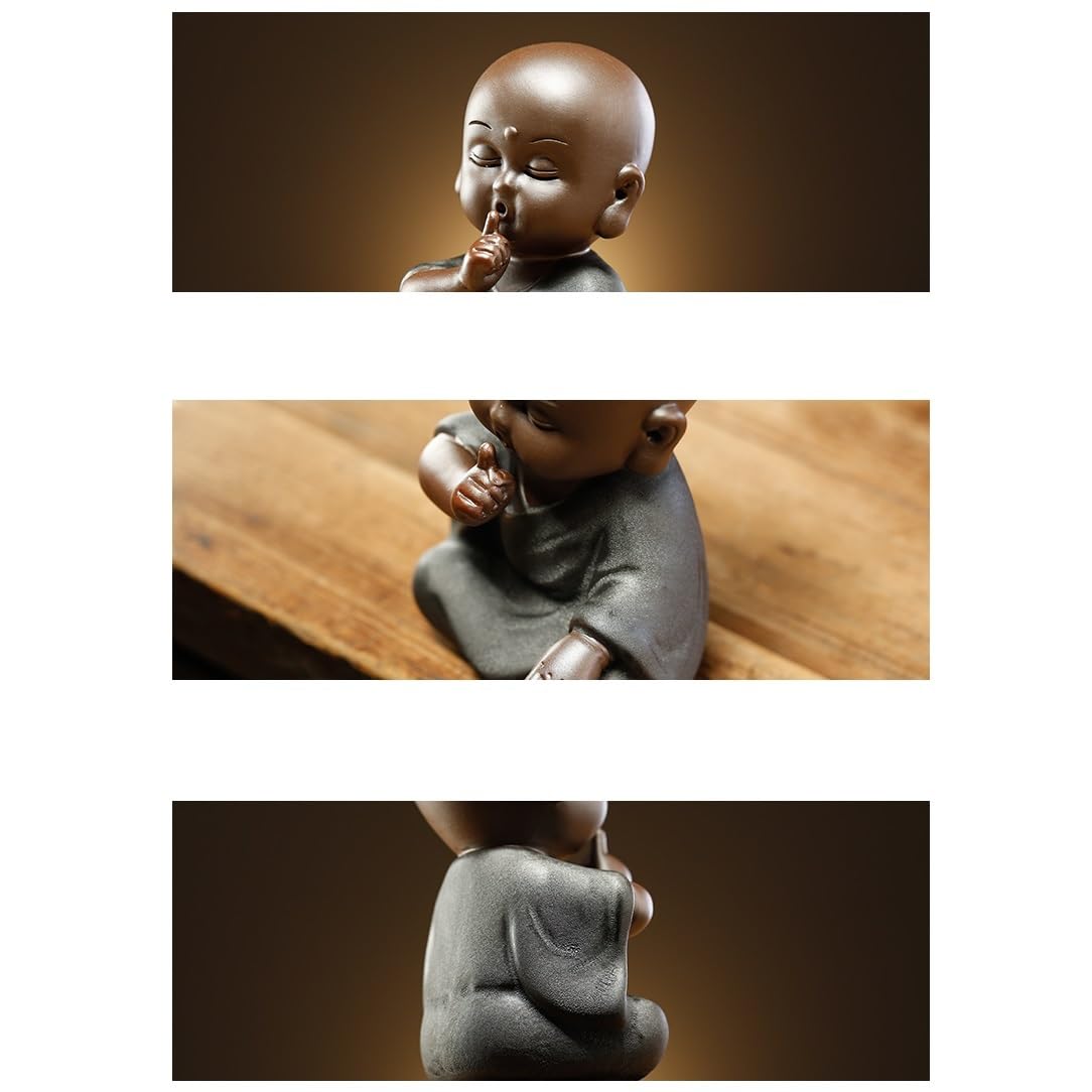 Regał Dekoracja Mały Mnich Ceramiczne Ozdoby Chiński Styl Figurki Dom Salon Zen Dekoracja Herbaciarni Biurko Krajobraz Dekoracja Unikalna Wystrój Domu