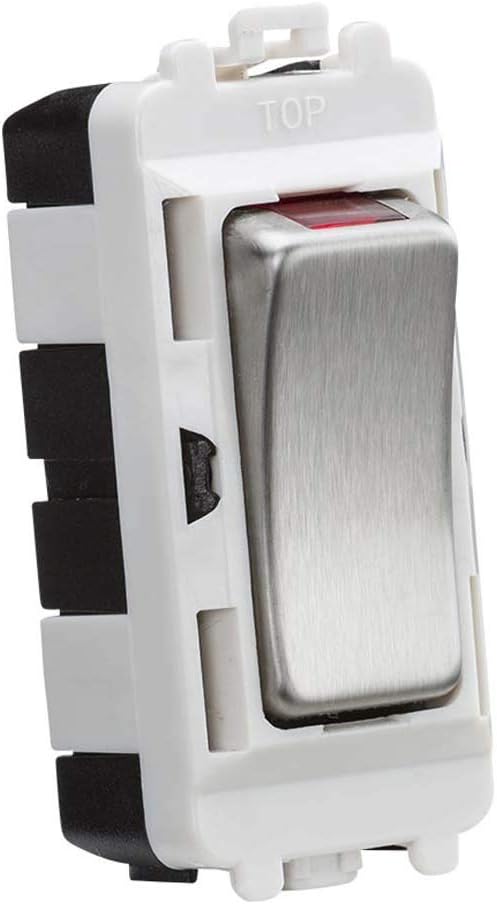 Knightsbridge GDM003BC DP Module with LED Indicator, 20AX, Brushed Chrome