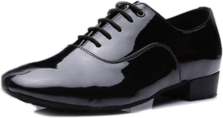 HIPPOSEUS Men's Ballroom Dance Shoes Low Heel Tango Morden Rumba Social Dance Shoes