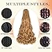 French Curl Braiding Hair 22 Inch 8 Packs Bouncy Loose Wave Crochet Hair for Black Women 75g/Pack Blonde Synthetic Curly Braiding Hair Extensions Daily Use (22 Inch,8 Packs,27#)