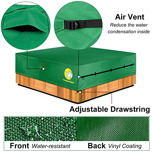 Triceratops Square Hot Tub Cover (85''x 85''x 20''), Outdoor Heavy Duty 600D Oxford Hot Tub Cover Protector, Anti-UV SPA… - Image 4