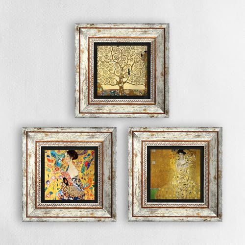 Gustav Klimt lot de 3 impressions murales encadrées pour salon