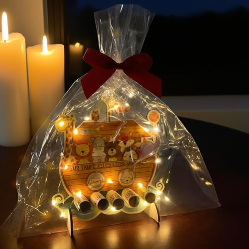 Taufgeschenke für Mädchen Jungen, Geldgeschenk Taufe, Arche Taufe Geschenk Holz, Sinnvolle Geschenke zur Taufe, Taufgeschenke Jungen Mädchen von Großeltern, Geschenk Taufe Patenkind