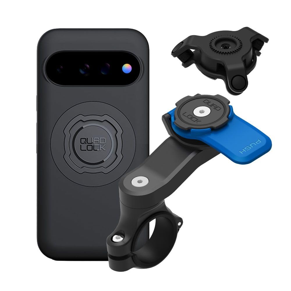 Quad Lock Motorcycle Handlebar Mount Kit with Vibration Dampener and MAG Phone Case for Google Pixel 11