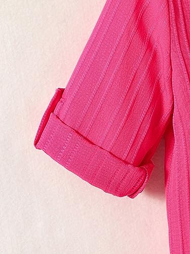 Floerns Girls Open Front Rib Knit Long Sleeve Waterfall Neck Cardigan Outerwear3