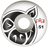 Fabricado por Pig ruedas. PIG Head Natural - Juego de 4 Ruedas para Skate Talla:56 mm