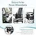 TYYIHUA Cup Holder and Phone Holder for Electric Wheelchair, Compatible with Most Electric Wheelchairs, Secure & Convenient Drink Carrier, Black