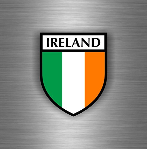 Akachafactory Autocollant Sticker Voiture Tuning Moto Drapeau Blason Irlande Irlandais
