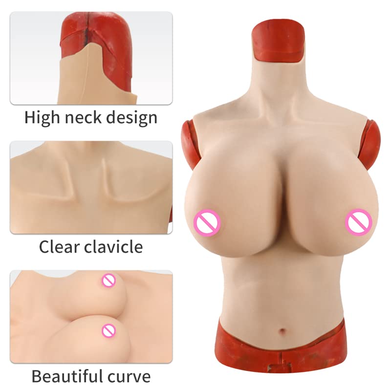 Amazon | シリコンバスト 女装おっぱい Kカップ ハーフボディ