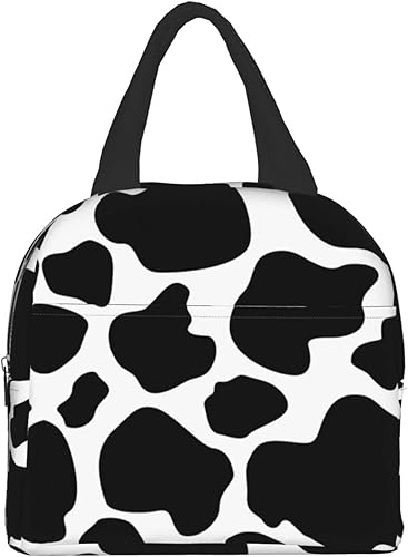 Bolsa de almuerzo con diseño de margaritas blancas, color morado, aislante, reutilizable, contenedor portátil para comidas, para mujeres, cajas de