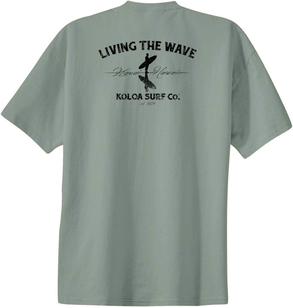 Koloa Surf Mens Surfer on The Beach Logo Heavyweight Tee Reg, Big and Tall