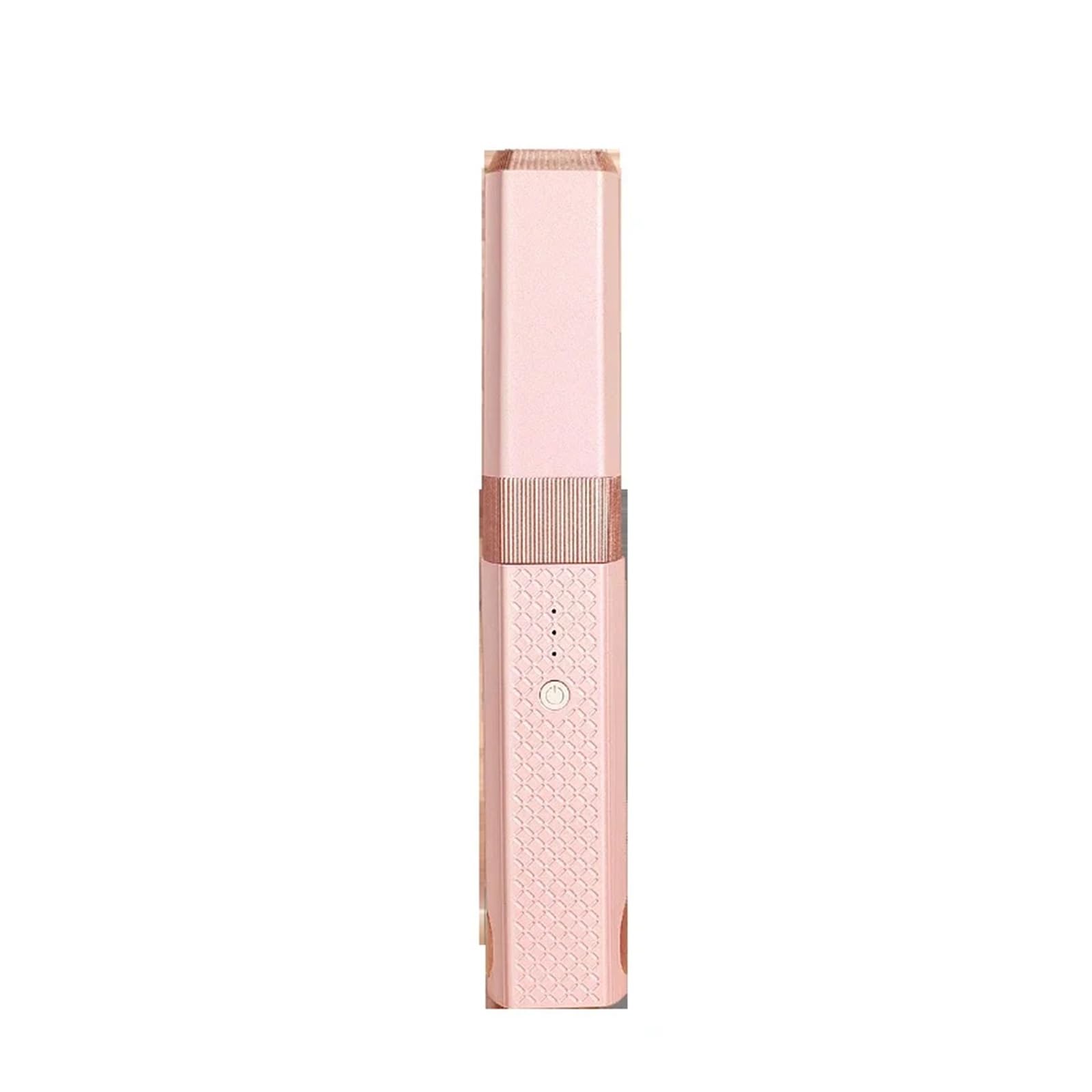 Alisador de pelo inalámbrico Usb, Mini rizador de pelo de cerámica, 3 planchas planas portátiles de temperatura constante for viajes cuicui (Size : Rosa)