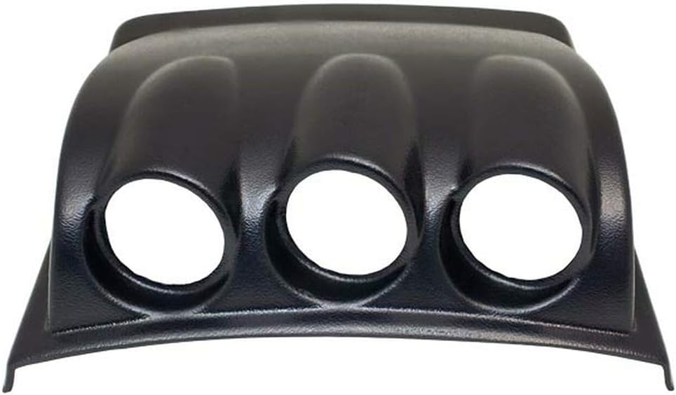 GlowShift Black Triple Dashboard Gauge Pod Compatible with Volkswagen VW Beetle 1998-2005 - ABS Plastic - Mounts (3) 2-1/16" (52mm) Gauges to Vehicle's Dash