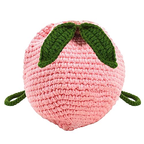 Image of Minache Women Mini Fruit Knitting yarn Crochet Crossbody Shoulder Bag Coin Purse