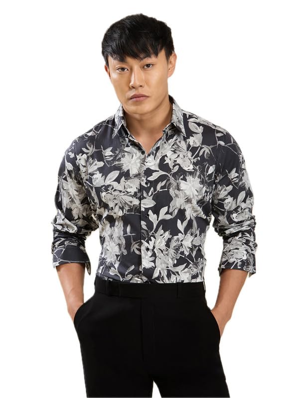 Image of MARK & ALBERT Men's Slim Fit Cotton Formal Shirt