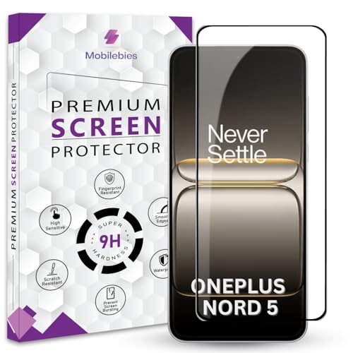 Image of Premium Tempered Glass Screen Protector Guard For Oneplus Nord 5 5G (6.83 Inch, Pack of 1) | Edge to Edge Coverage With Easy to installation kit