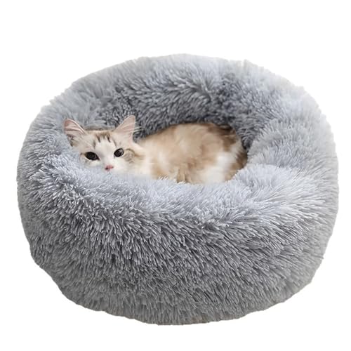 bergxperten Hundebett Fluffy Plus Das Original，Weiches Kuschelbett für Hunde und Katzen Maschinenwaschbar rutschfest Rundes Haustierbett mit Verdickter Füllung für Kleine und Große Haustiere
