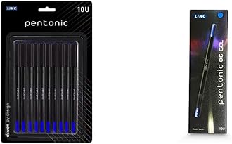 PentonicLINC Ball Point Pen (Pack of 10) 0.6mm Gel Pen (Pack of 10, Blue Ink)