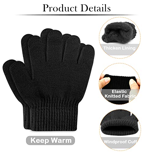 Image of ONESING 6 Pair Baby Gloves Toddler Gloves Toddler Winter Gloves Kids Gloves Winter Stretchy Knit Gloves for Kids Boys Girls