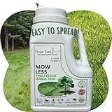 Flawn Seed Kits Mow Less Fine Fescue Grass Seed, 2 Lbs, Low Maintenance Lawn, Shade Tolerant, Easy Spread Shaker Jug, Covers up to 1000 SqFt