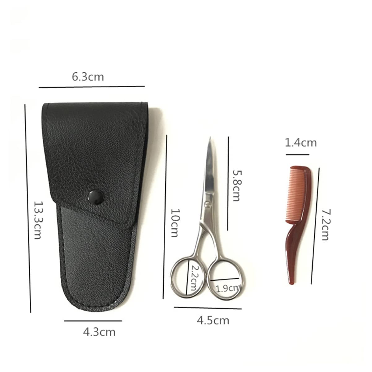 SOESFOUFU Professional Eyebrow Scissor Kit Stainless Steel Shears for Beard Trimming Great for Diy Salon