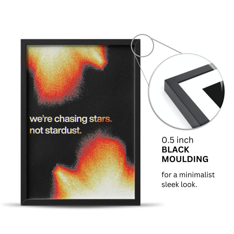 Image of Wall Framed Posters | 8x12 inch size | Motivational Quotes Posters |Motivational Photo Frame - inchWe Are Chasing Stars, Not Stardust inch Inspirational Wall Decor for Office, Bedroom, or Study