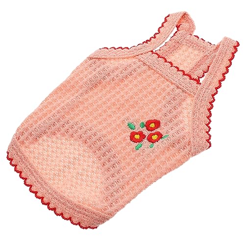 OUNONA ペット服サマードレス花柄刺繍子犬ベストピンク Xs 犬の冷却ベスト 犬服 チワワ ドッグシート 冷却犬のベスト 小型犬用冷却ベスト 繁殖 犬用冷却マット 犬の小型犬 綿ポリエステル