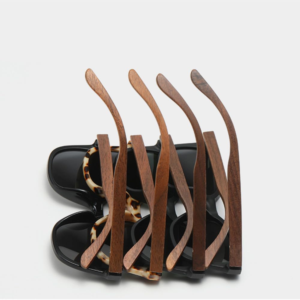 MUTYNE Occhiali da sole polarizzati vintage per donna Uomo Occhiali da sole con montatura in legno di bambù nero Occhiali da sole di lusso UV400