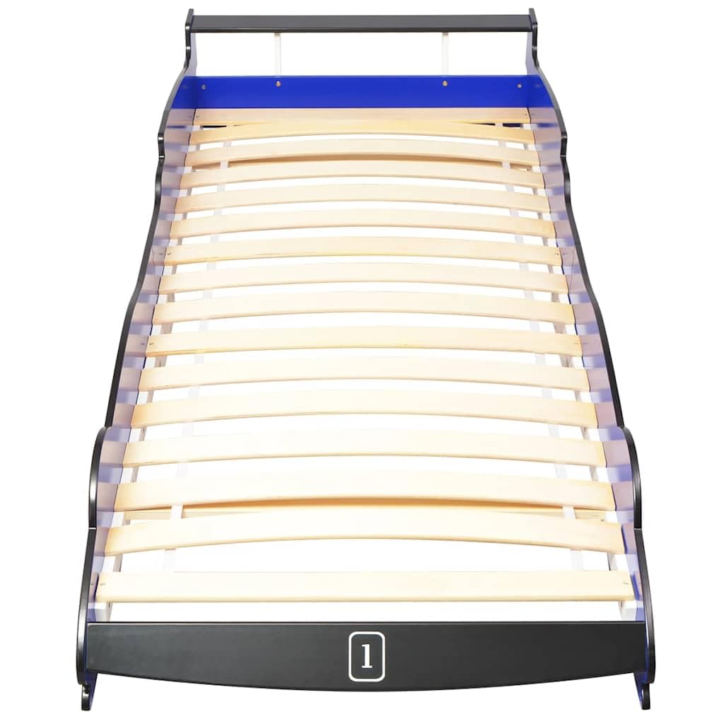 vidaXL Letto Cameretta per Bambini Auto da Corsa 90x200 cm Blu Lettino Bimbi