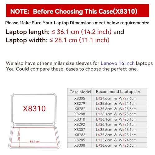 Image of Smatree Hard EVA Protective Sleeve Case Compatible for 16 inch Lenovo Legion Pro 7 /7i Gen 10, for 16 inch Lenovo Legion 9i Gen 9, for 16inch LOQ 16IRH8 /16APH8 Gaming Laptop (X8310)