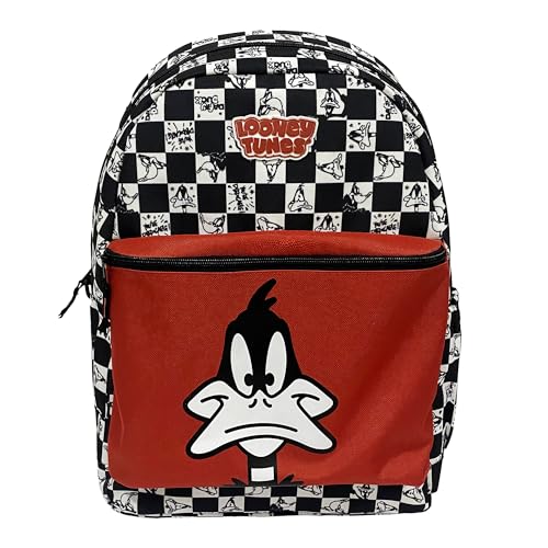 Mochila de Costas G - Com Estampa do Patolino, Bolso Lateral Porta Garrafa - Looney Tunes | Dermiwil