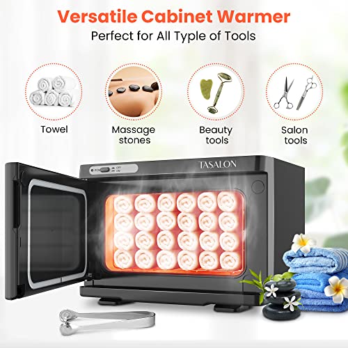 TASALON-Professional-Hot-Towel-Warmer-Cabinet-8L-Middle-Capacity-Use-for-Facial-Spa-Hair-Beauty-Salon-Equipment-and-Home-Perfect-Temperature-for-Towel-Warmer-Fits-up-to-24-Small-Towels-Black