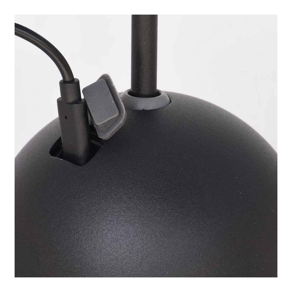 Sobremesa KIKA con cargador y cable USB IP54 1x2W LED 180lm Al.15xD.10,2cm Negro