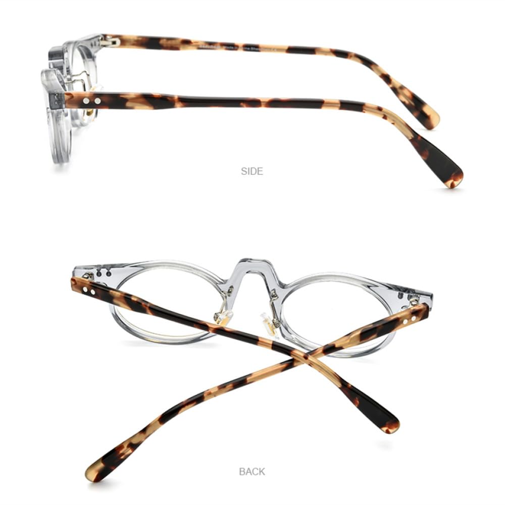 MUTYNE Acetat Brillengestell Damen Vintage Retro Kleine Ovale Brillen Herren Brillen Brillen