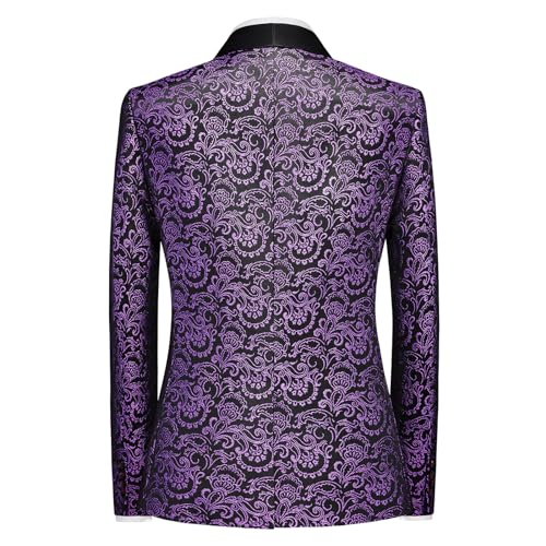 KUDORO Mens Suits Slim Fit 3 Piece Tuxedo Suit for Men Shawl Collar Dinner Party Prom Dress Tux Jacket Vest Pants Set3