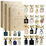 Calendario de Adviento de lujo de perfume 2026, 24 días de perfume, set de regalo, 24 días, fragancias de diseñador para mujeres y hombres, juego de regalos de cuenta regresiva premium, elegantes