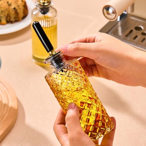 Image of gegewawa 1pcs Glass Coffee Syrup Dispenser Bottles 5 OZ, Simple Syrup Bottles with Metal Pour Spout, Syrup Dispenser for Coffee Bar Accessories for Maple Honey Syrup Oil and Sauces