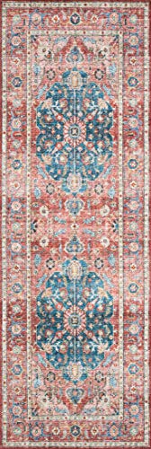 Tapete decorativo Loloi Skye 8' redondo Brick/Ocean miniatura 6