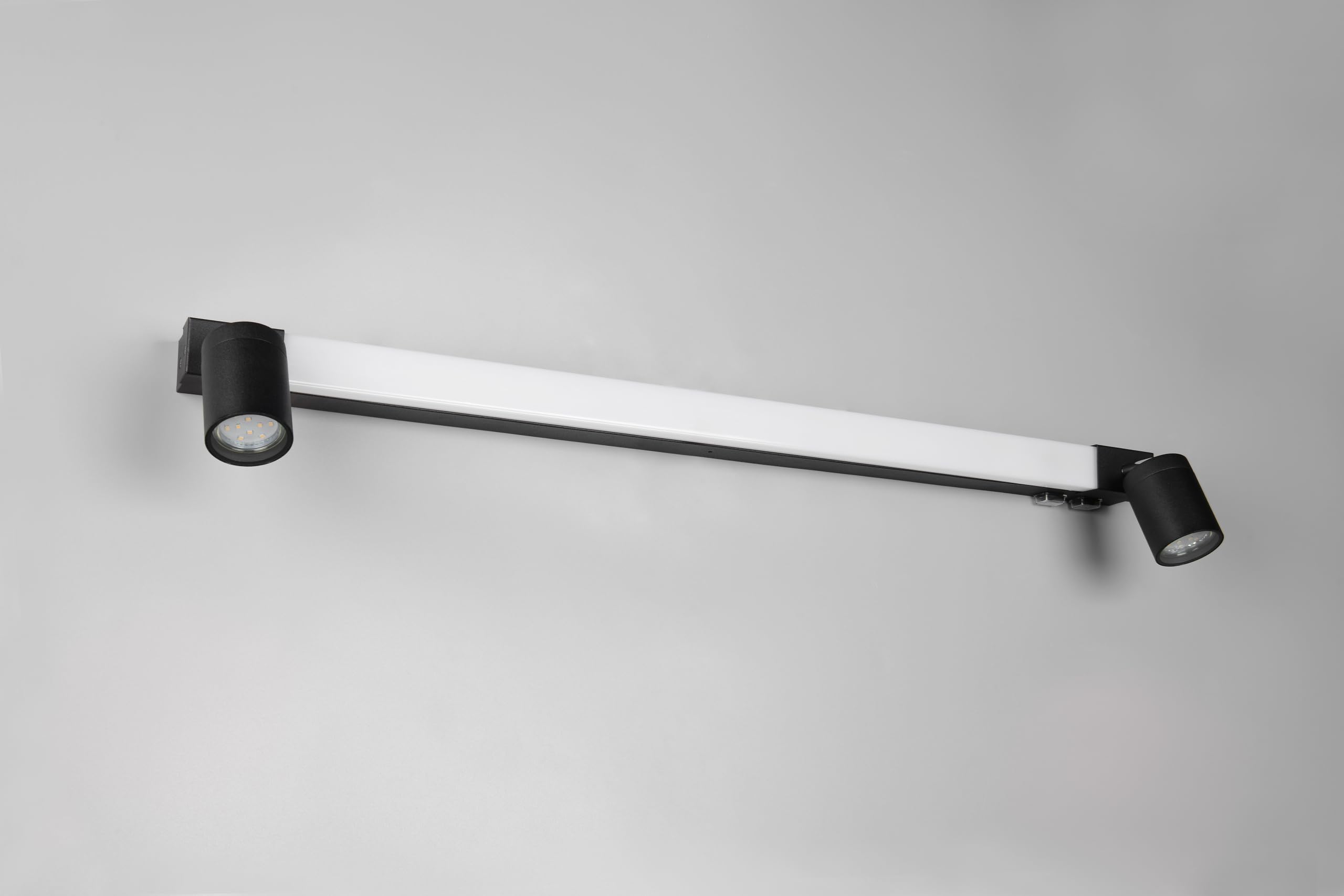 Trio Leuchten LED Badezimmer Wandleuchte Enrico 281479332, Metall Schwarz matt, 9 Watt LED, exkl. 2x GU10, Lichtfarbe einstellbar