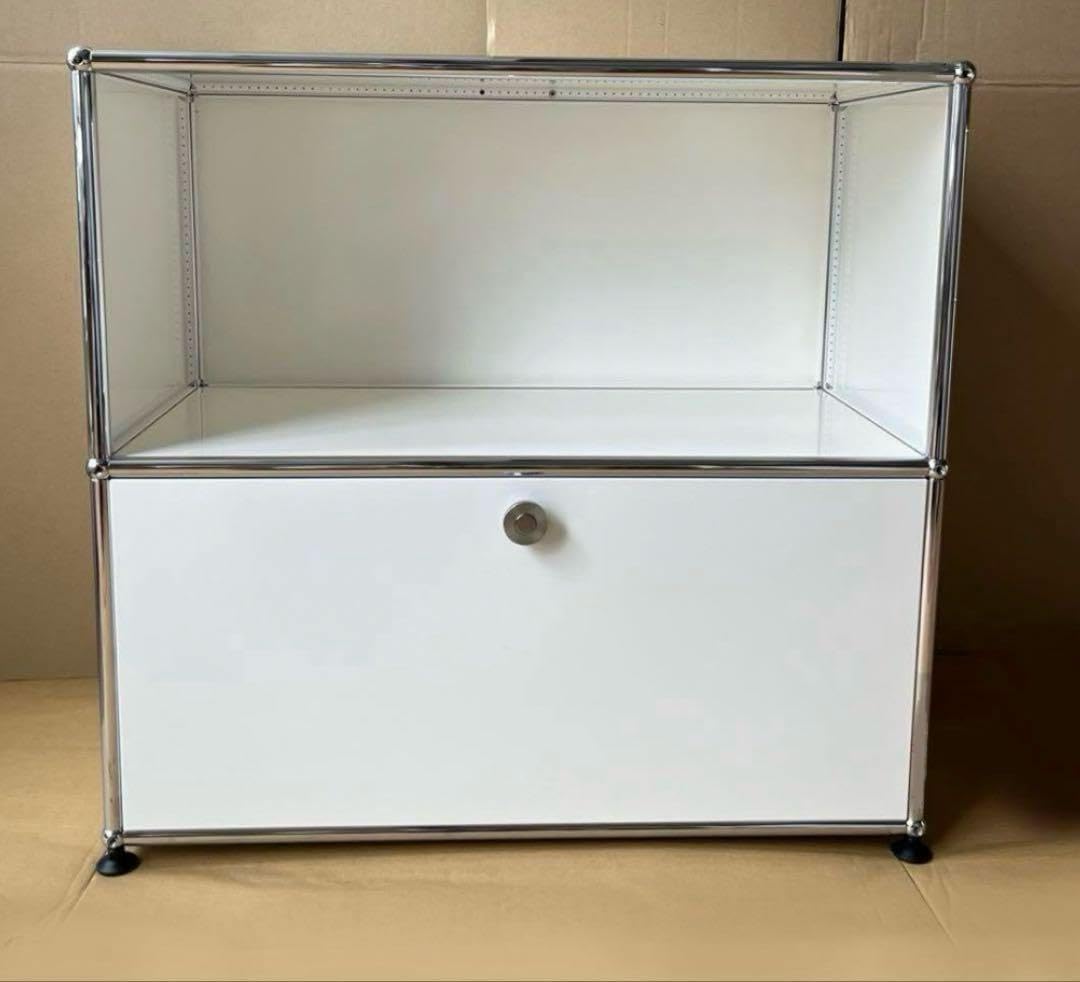 USM ハラー 2段キャビネット サイドボード 品 ピュアホワイト 中古