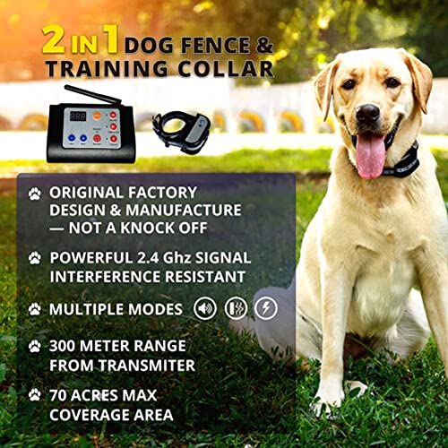 Wireless Dog Fence and Training Collar Specs
