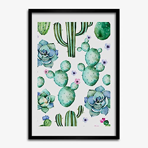 Cadre photo 50x70 cm Tulup pour habiller un mur vide avec un tableau de cactus moderne