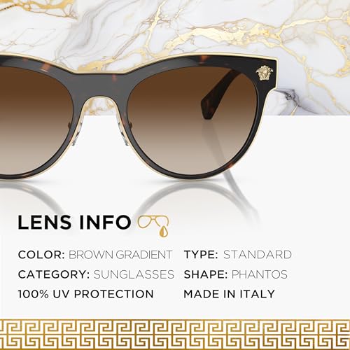 Versace VE2198 Phantos Sunglasses for Women – Metal Frame with Temples, eShades Eyewear Kit Included4