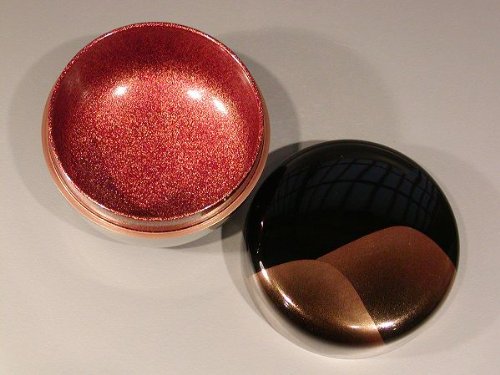 Amazon | 茶道具 平棗 遠山蒔絵 内梨地、 二代 鈴木光入作 | 佐藤大観