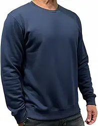 Moletom Masculino toqref Gola Redonda Lisa Blusa de Frio Grosso Flanelado Algodão